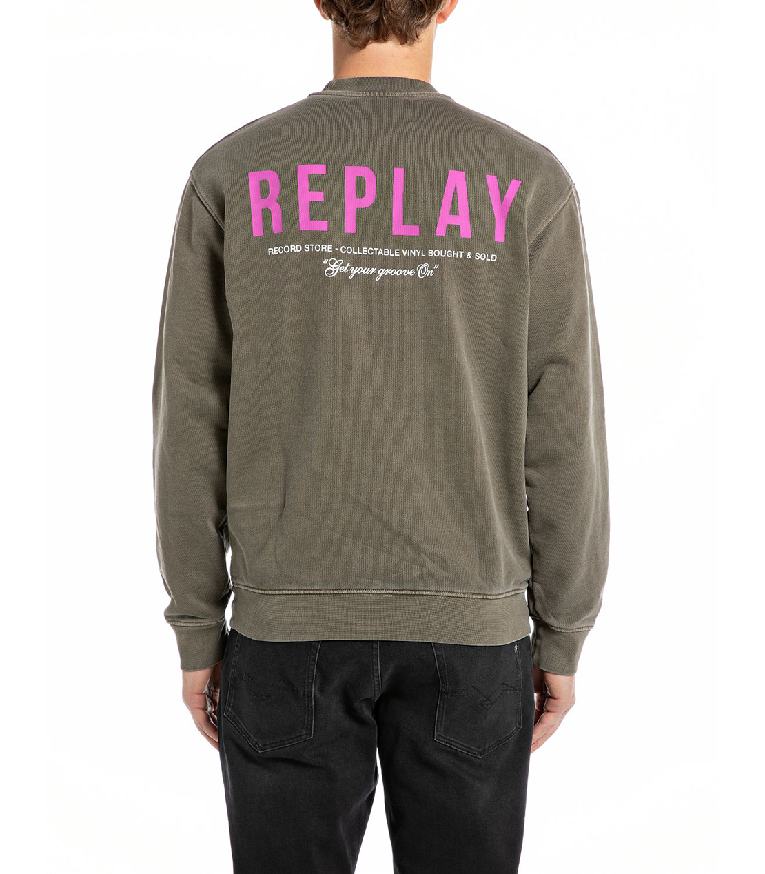 バックプリントガーメントダイ コットンフリース 詳細画像 マッドグリーン 2